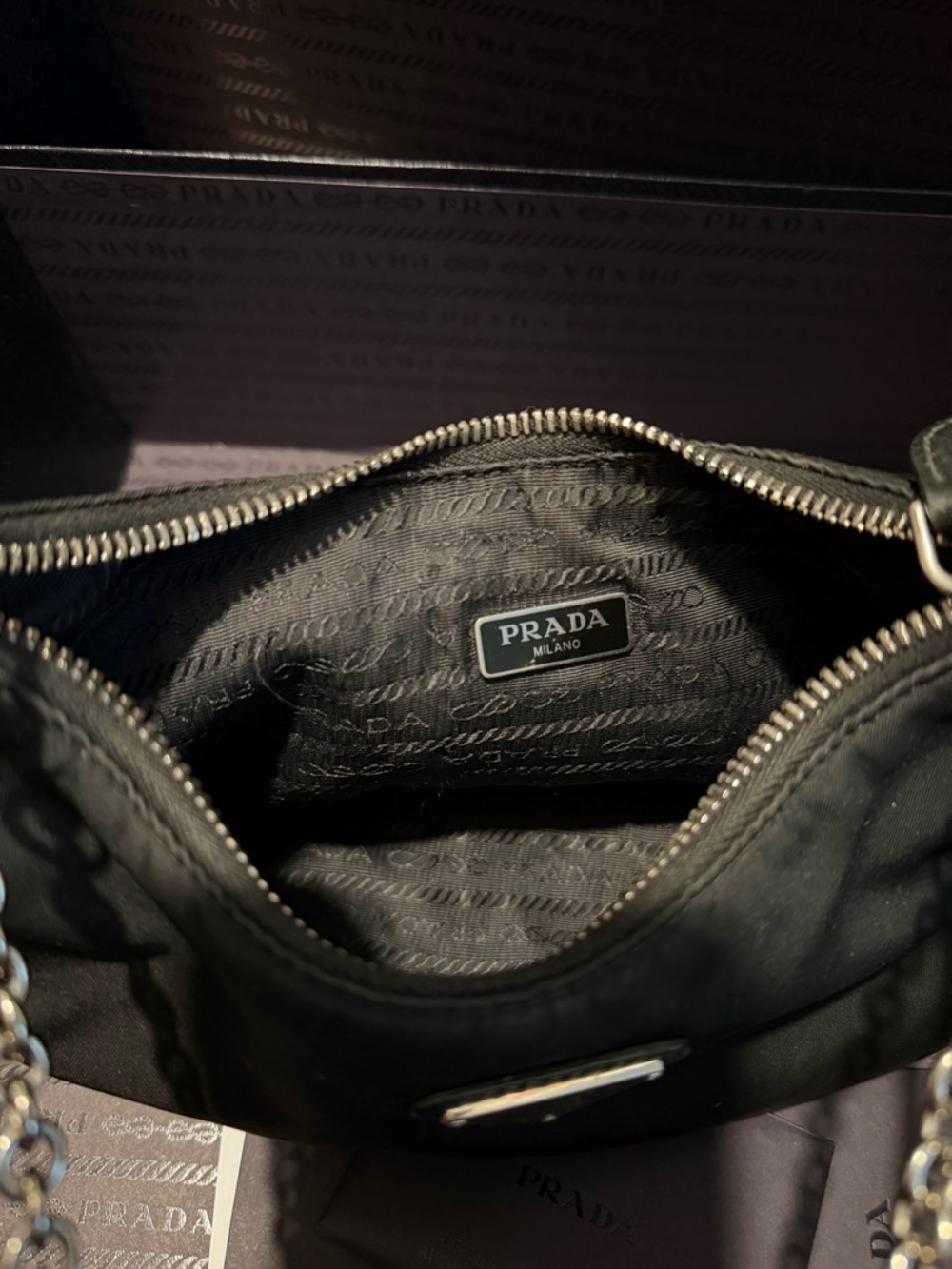 Prada Black Nylon Reedition Bag - Picture 5 of 10